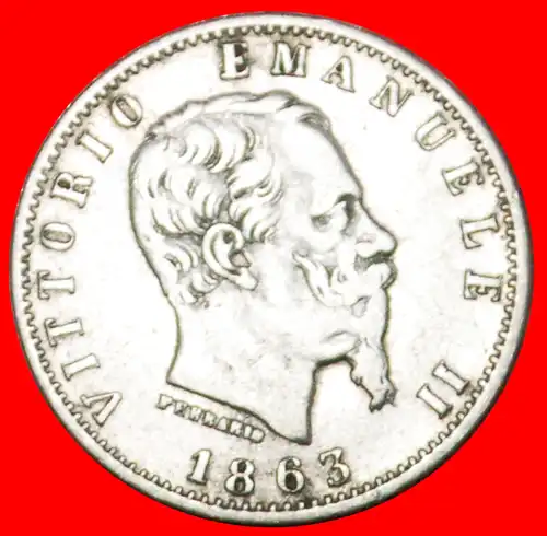 * SILBER: ITALIEN ★ 20 CENTESIMI 1863M BN! Viktor Emanuel II. (1861-1878)  * SILVER:  ITALY ★