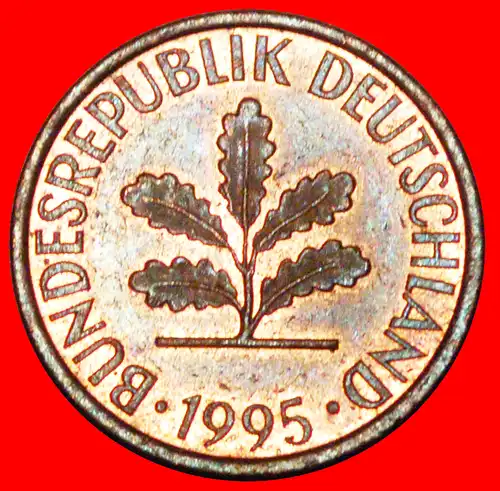 * EICHE (1950-2001): DEUTSCHLAND ★ 2 PFENNIG 1995J! VERÖFFENTLICHT WERDEN! *  GERMANY ★  TO BE PUBLISHED!