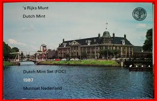 * BEATRIX (1980-2013):  NIEDERLANDE ★ FDC 1987 (5 MÜNZEN + MEDAILLE UTRECHT)! * NETHERLANDS ★