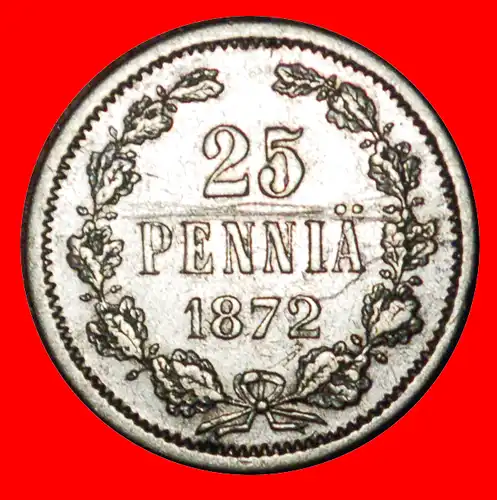 * ALEXANDER II. (1855-1881): FINNLAND (russland, künftig die UdSSR) ★ 25 PFENNIG 1872! VERÖFFENTLICHT WERDEN! * FINLAND (russia, the USSR in future) ★ TO BE PUBLISHED!