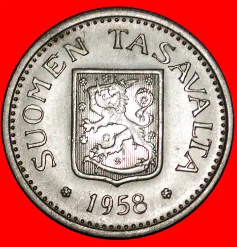 * SILBER (1956-1960): FINNLAND ★ 100 MARK 1958H! uSTG STEMPELGLANZ! * SILVER: FINLAND ★ 