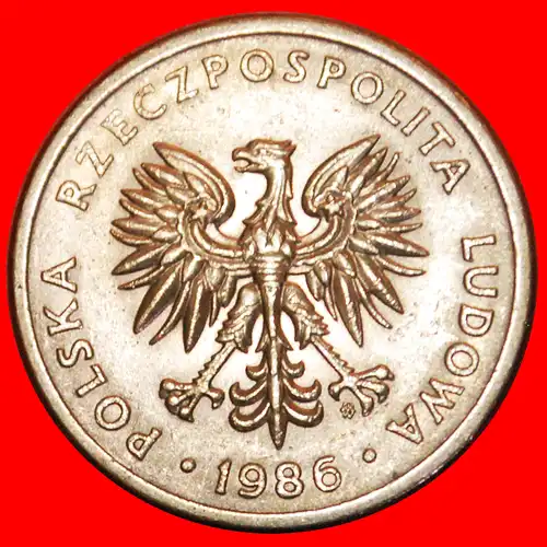 * STERNE AUF ADLER: POLEN ★ 20 ZLOTY 1986! ENTDECKUNG MÜNZE! UNGEWÖHNLICH!  *  POLAND ★ DISCOVERY COIN! UNCOMMON!