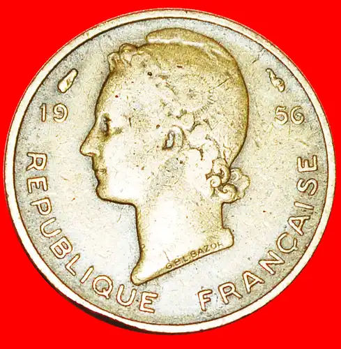 * FRANKREICH: FRANZÖSISCH-WESTAFRIKA ★ 5 FRANCS 1956!  * FRANCE: FRENCH WEST AFRICA ★