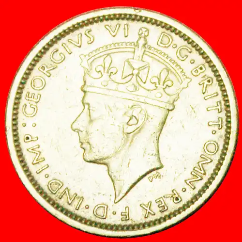 * GROSSBRITANNIEN: BRITISCH-WESTAFRIKA ★ 6 PENCE 1947! GEORG VI. (1937-1952) * GREAT BRITAIN: BRITISH WEST AFRICA ★