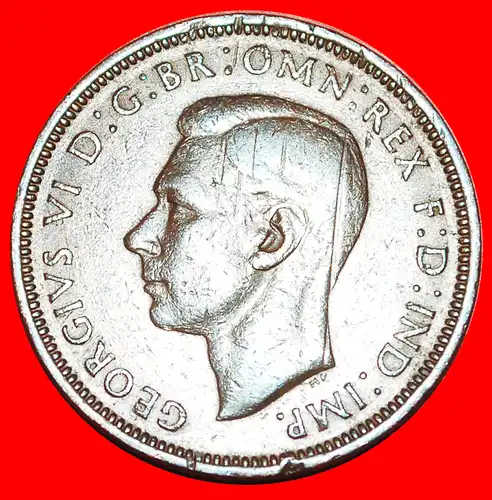 * SCHIFF: GROSSBRITANNIEN ★ HALBER PENNY 1944! GEORG VI. (1937-1952) * SHIP: UNITED KINGDOM★ GREAT BRITAIN 