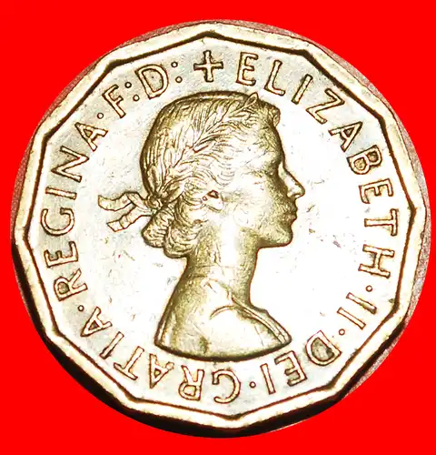 * FALLGATTER (1954-1970): GROSSBRITANNIEN ★ 3 PENCE 1962!   * PORTCULLIS: UNITED KINGDOM★ GREAT BRITAIN 