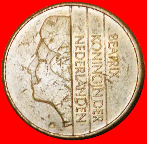 * AMBOSS GROSSE WERT: NIEDERLANDE ★ 5 GULDEN 1988! BEATRIX (1980-2013) * NETHERLANDS ★ 