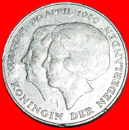 * KRÖNUNG: NIEDERLANDE ★ 2 1/2 GULDEN 1980! * NETHERLANDS ★ 