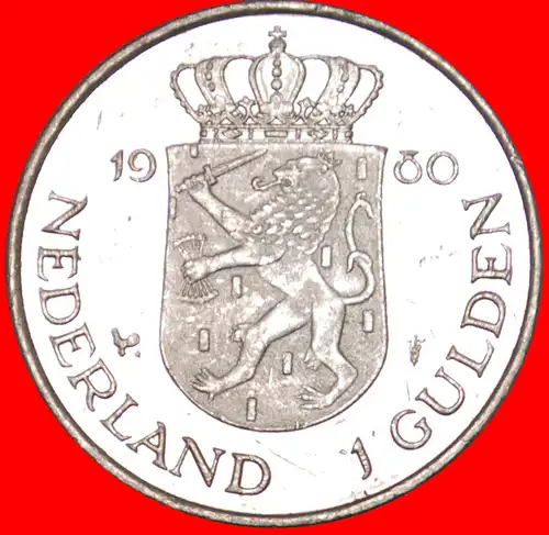 * ZWEI KÖNIGINNEN: NIEDERLANDE ★ 1 GULDEN 1980! uSTG STEMPELGLANZ! * NETHERLANDS ★  