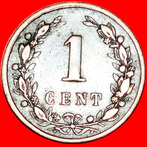 * STEIGENDER LÖWE (1878-1900): NIEDERLANDE ★ 1 CENT 1878! WILHELM III. (1849-1890) * NETHERLANDS ★  