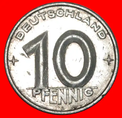 * HAMMER UND ZIRKEL (1952-1953): DEUTSCHLAND DDR ★ 10 PFENNIG 1952A!  * GERMANY ★ 