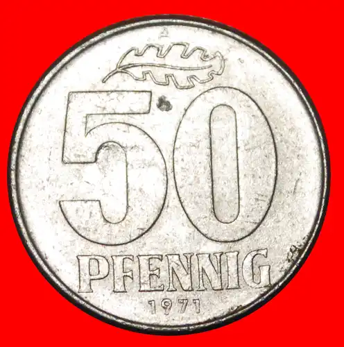 * HAMMER UND ZIRKEL (1958-1990): DEUTSCHLAND DDR ★ 50 PFENNIG 1971A! VZGL STEMPELGLANZ!  * GERMANY ★ 