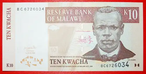 * FISCH UND BOOT: MALAWI ★ 10 KWACHA 2004 KFR!!! KNACKIG!