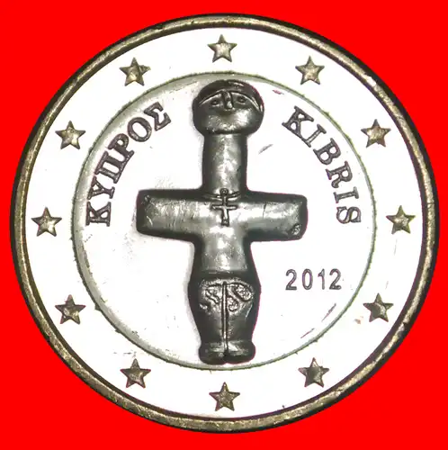 * GRIECHENLAND (2008-2021): ZYPERN ★ 1 EURO 2012 STG STEMPELGLANZ!   * GREECE: CYPRUS ★ 