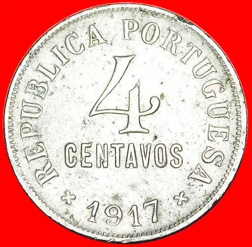 * FREIHEIT (1917-1919): PORTUGAL ★ 4 CENTAVOS 1917!