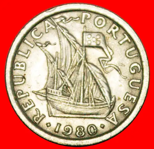 * SCHIFF (1963-1985): PORTUGAL ★ 2,50 ESCUDOS 1980!