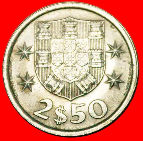 * SCHIFF (1963-1985): PORTUGAL ★ 2,50 ESCUDOS 1980!