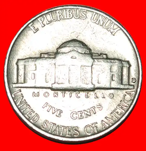 * STERN: USA ★ 5 CENTS 1958D! JEFFERSON (1801-1809)