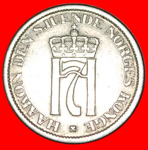 * MONOGRAMM JAHR = TYP: NORWEGEN ★ 1 KRONE 1951! HAAKON VII. (1905-1957)  * NORWAY ★ 