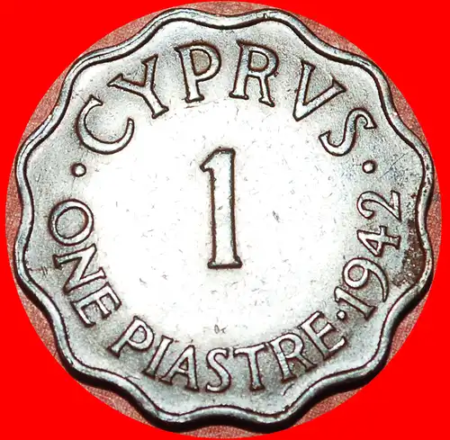 * KRIEGSZEIT (1942-1945): ZYPERN ★ 1 PIASTRE 1942! GROSSBRITANNIEN! * CYPRUS ★GREAT BRITAIN!