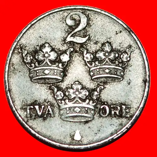 * 3 KRONEN (1917-1950): SCHWEDEN ★ 2 OERE 1946! EISEN! GUSTAV V. (1907-1950) * SWEDEN ★