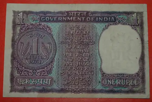 * MÜNZE ABGEBILDET! ★ INDIEN ★ 1 RUPIE 1973! * INDIA ★