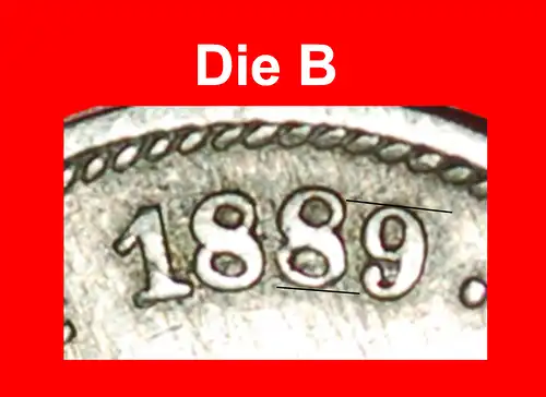 * ADLER (1874-1889): DEUTSCHLAND ★ 5 PFENNIG 1889G TIEFSTEHENDER 9! SELTEN! WILHELM II. (1888-1918) VERÖFFENTLICHT WERDEN! *  GERMANY ★ LOW 9 VERY RARE!  JUST PUBLISHED!