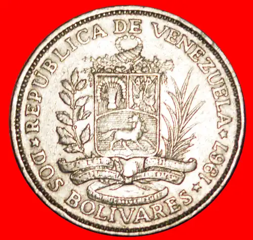 * GROSSBRITANNIEN: VENEZUELA ★ 2 BOLIVAR 1967! BOLIVAR (1783-1830) * GREAT BRITAIN: VENEZUELA ★
