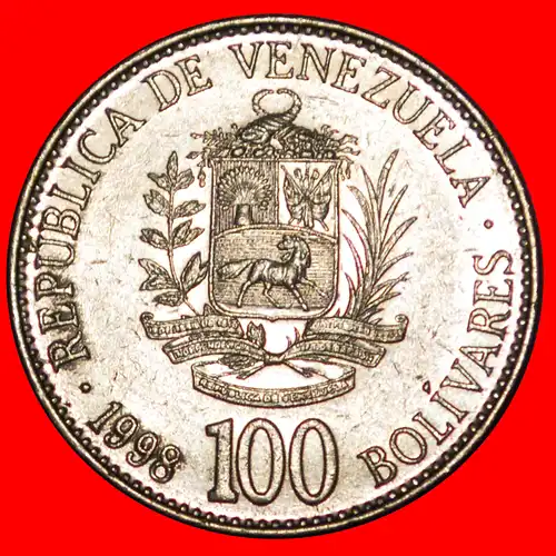 * TSCHECHIEN UND UNGARN: VENEZUELA ★ 100 BOLIVARES 1998! BOLIVAR (1783-1830) * CZECHIA AND HUNGARY: VENEZUELA ★