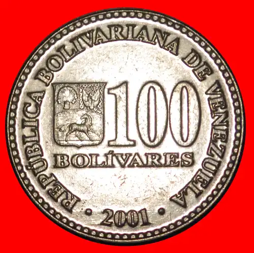* BOLIVAR (1783-1830): VENEZUELA ★ 100 BOLIVARES 2001! FÜLLHÖRNER! 