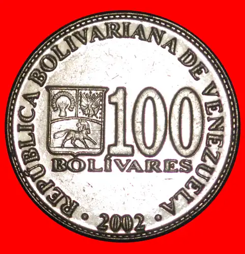 * BOLIVAR (1783-1830): VENEZUELA ★ 100 BOLIVARES 2002! FÜLLHÖRNER! 