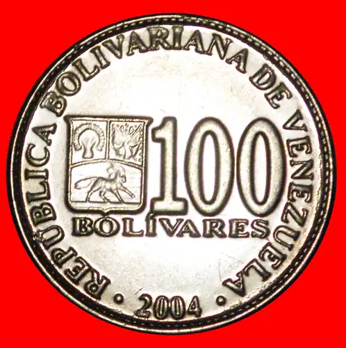 * BOLIVAR (1783-1830): VENEZUELA ★ 100 BOLIVARES 2004! FÜLLHÖRNER! 