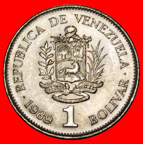 * DEUTSCHLAND: VENEZUELA ★ 1 BOLIVAR 1989 STG STEMPELGLANZ! BOLIVAR (1783-1830) BEIDE TYPEN * GERMANY: VENEZUELA ★  BOTH TYPES