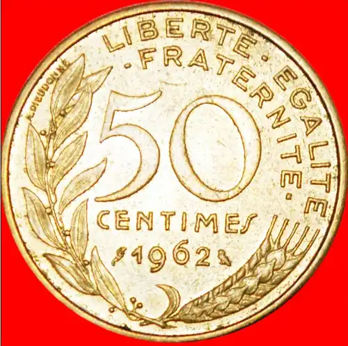 * 3 ORDNER!!! ★ FRANKREICH ★ 50 CENTIMES 1962! UNGEWÖHNLICH!  * ★ FRANCE ★  UNCOMMON!