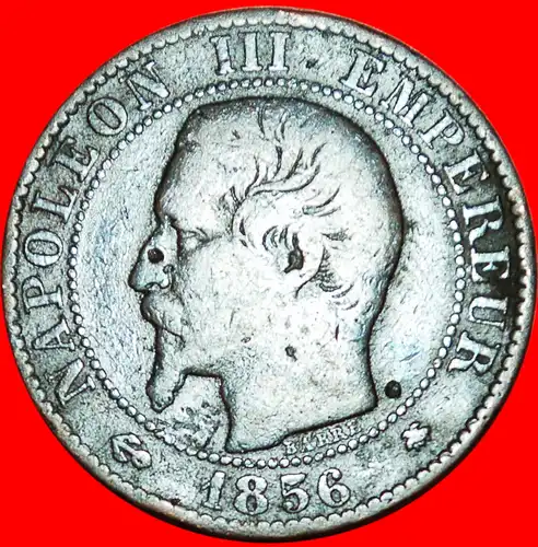 ★ STRASSBOURG: FRANKREICH ★  5 CENTIMES 1856BB! NAPOLEON III. (1852-1873)!  * ★ FRANCE ★  