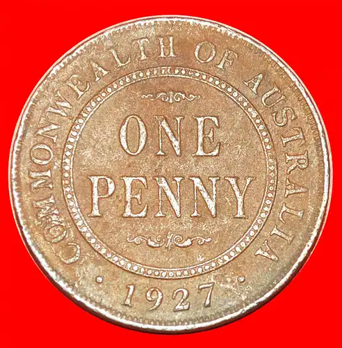 * GROSSBRITANNIEN STEMPEL: AUSTRALIEN ★ 1 PENNY 1927! Georg V. (1911-1936)  * GREAT BRITAIN DIES: AUSTRALIA ★ 