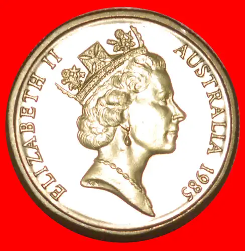 * 5 KÄNGURUS (1985-1998): AUSTRALIEN ★ 1 DOLLAR 1985 STG STEMPELGLANZ! ERSTES JAHR! * AUSTRALIA ★ 