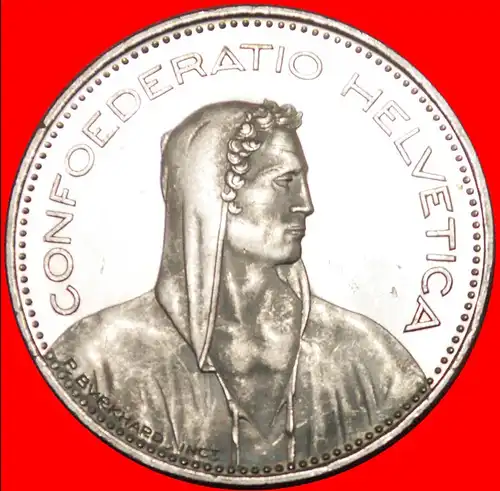 * WILHELM TELL (1931-2022): SCHWEIZ ★ 5 FRANKEN 2013B uSTG STEMPELGLANZ! ENTDECKUNG MÜNZE! * SWITZERLAND ★ DISCOVERY COIN!  