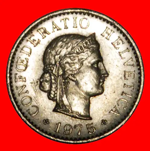 * FREIHEIT (1879-2022): SCHWEIZ ★  5 RAPPEN 1975B! ENTDECKUNG MÜNZE! VZGL STEMPELGLANZ!* SWITZERLAND ★ DISCOVERY COIN!  