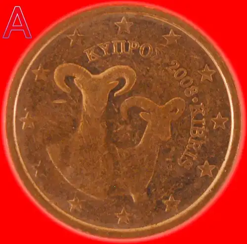 * ZWEI STEMPEL A und B FINNLAND★ ZYPERN ★ 2 CENTS 2008 uSTG STEMPELGLANZ! *  FINLAND ★ CYPRUS ★