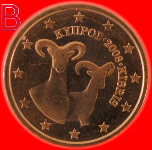 * ZWEI STEMPEL A und B FINNLAND★ ZYPERN ★ 2 CENTS 2008 uSTG STEMPELGLANZ! *  FINLAND ★ CYPRUS ★