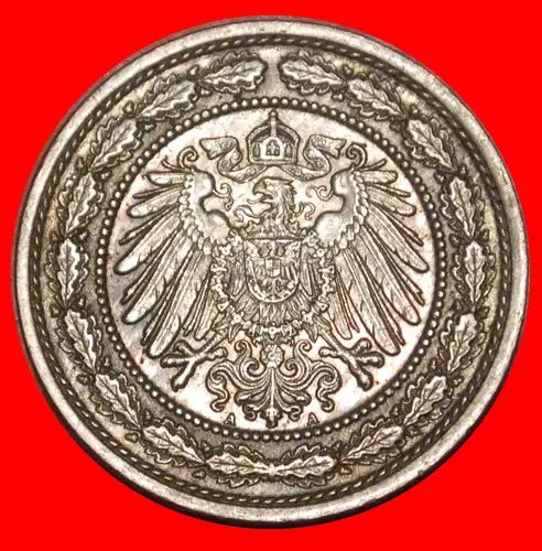 * ADLER (1890-1892): DEUTSCHLAND ★ 20 PFENNIG 1892A! WILHELM II. (1888-1918) SELTEN!*  GERMANY ★ WILLIAM II RARE!