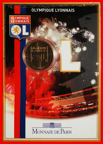 * CHAMPION LIGUE 2002, 2003, 2004, 2005, 2006, 2007, 2008: FRANKREICH ★ 1 1/2 EURO 2009 OLYMPIQUE LYONNAIS MAPPE! * FRANCE ★