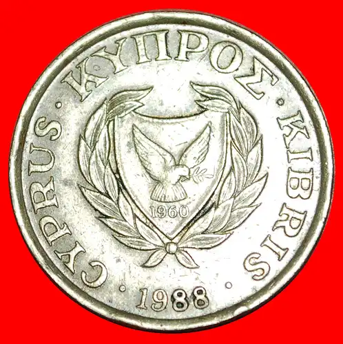 * GROSSBRITANNIEN (1983-2004): ZYPERN ★ 10 CENTS 1988! VASE MIT VÖGELN! * GREAT BRITAIN: CYPRUS ★ 