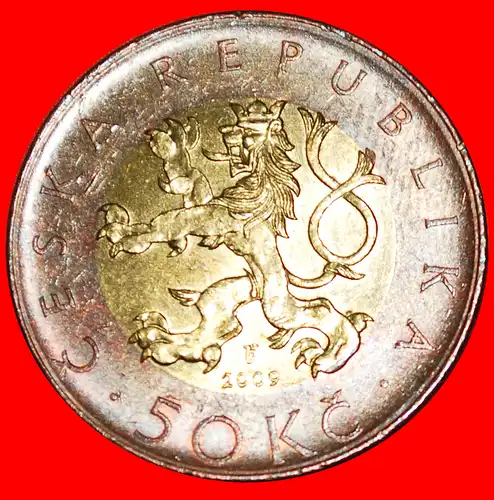 * BIMETALLISCH (1993-2022): TSCHECHISCHE REPUBLIK★ 50 KRONE 2009! * BI-METALLIC: CZECH REPUBLIC★