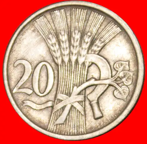 * SICHELE (1921-1938): TSCHECHOSLOWAKEI ★ 20 HELLER 1921! * SICKLE: CZECHOSLOVAKIA ★