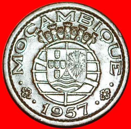 * PORTUGAL (1953-1957): MOSAMBIK ★ 50 CENTAVOS 1957 ARMILLARSPHÄRE! * MOZAMBIQUE ★