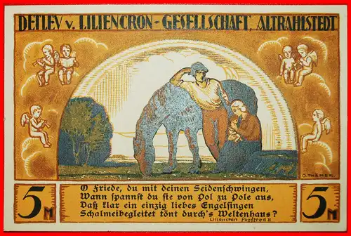 * RUHE: DEUTSCHLAND ALTRAHLSTEDT ★ 5 MARK 1922 SELTEN! KFR KNACKIG! VERÖFFENTLICHT WERDEN! * RESTING: GERMANY ALTRAHLSTEDT ★ RARE! UNC CRISP! TO BE PUBLISHED!