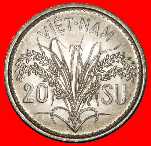 * FRANKREICH: SÜD-VIETNAM ★ 20 SU 1953 STG STEMPELGLANZ! * FRANCE: SOUTH VIETNAM ★ UNC MINT LUSTRE!