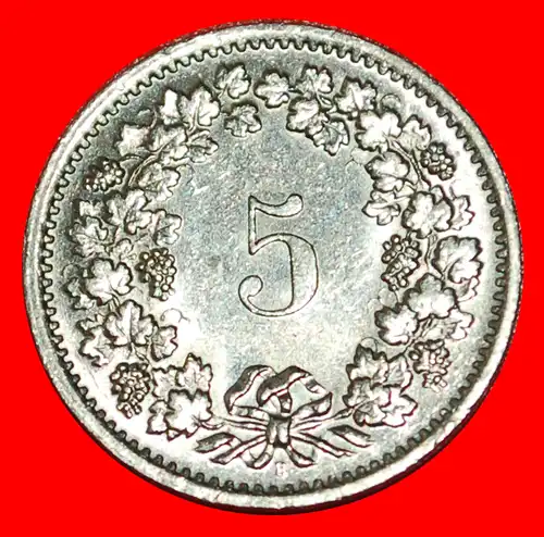 * FREIHEIT (1879-2022): SCHWEIZ ★ 5 RAPPEN 1969B VZGL STEMPELGLANZ! STEMPEL 1+B! * SWITZERLAND ★ DIES 1+B!